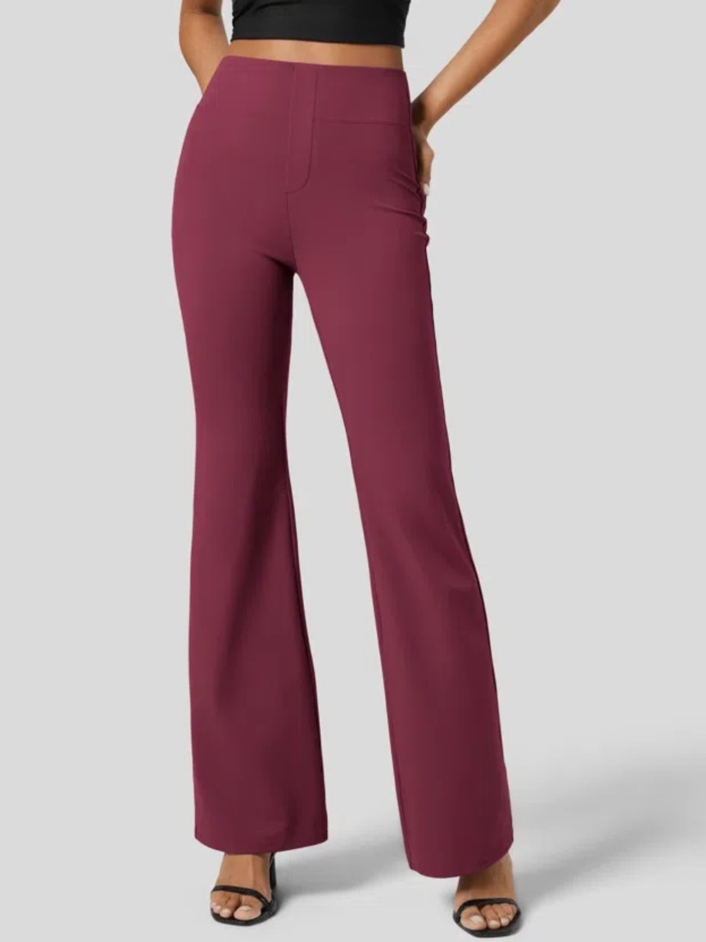NWOT Halara Burgundy Work Pants Sz M (Tall)